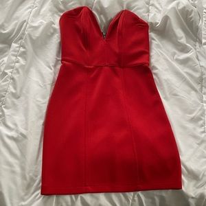 Strapless Red Dress